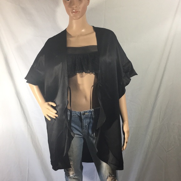 Victoria Secret Black Silk Robe - Picture 4 of 5